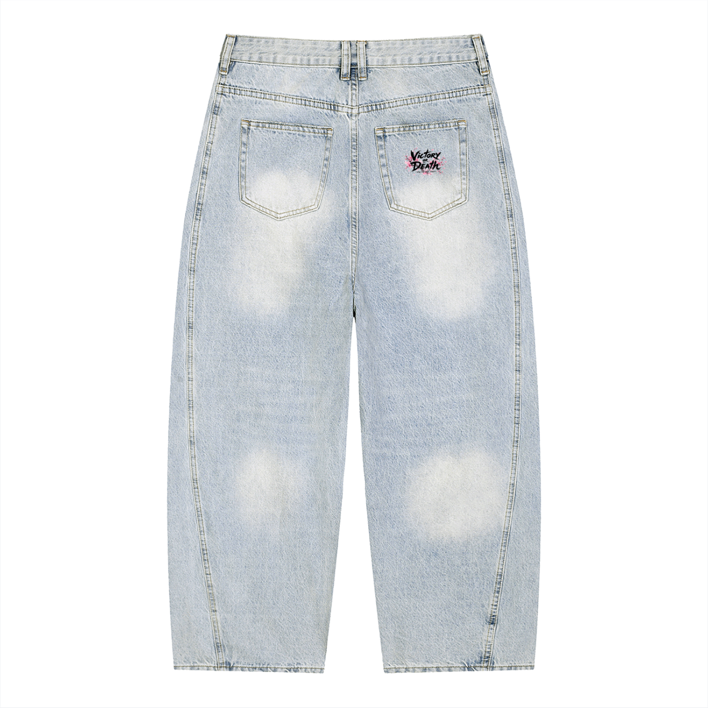 Men's Vintage Wash Sunfade Barrel Leg Jeans