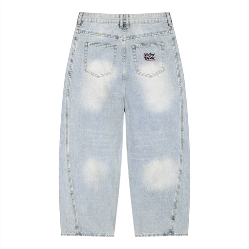 Men's Vintage Wash Sunfade Barrel Leg Jeans