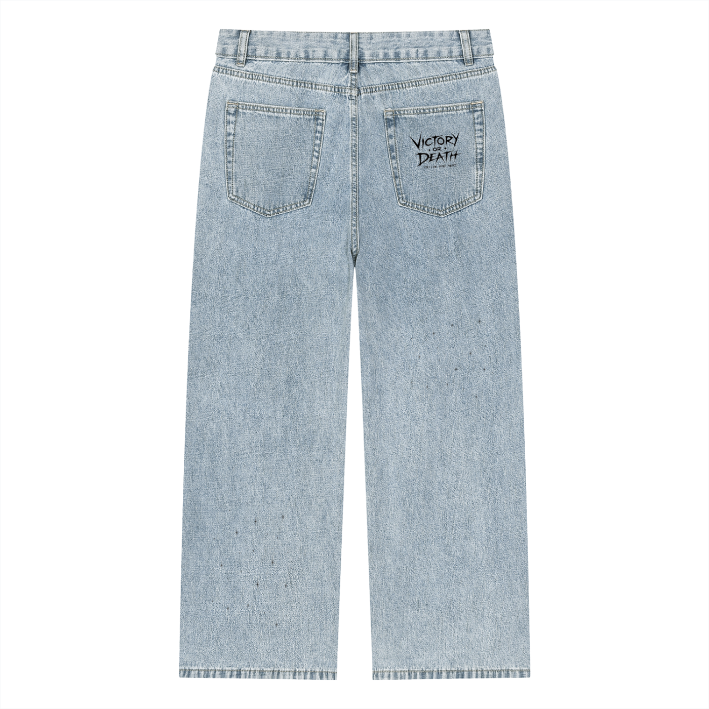 Unisex Vintage Wash Straight Leg Jeans